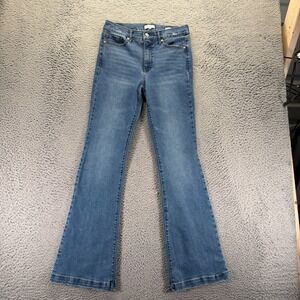 Sofia Melisa Jeans Women's 6 Blue Cotton Denim Flared Workwear Stretch Faded